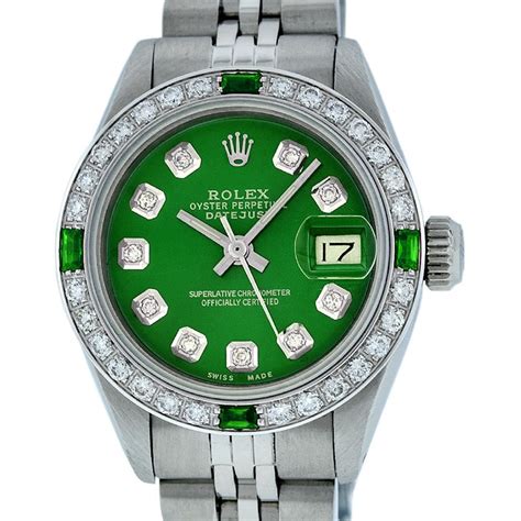 emerald green rolex women's|Rolex green vs green.